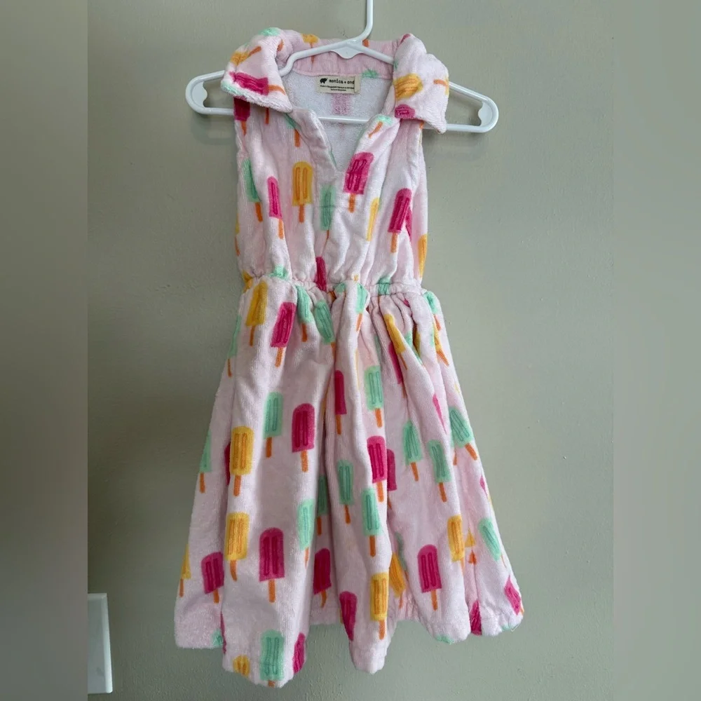 Organic cotton Monica & Andy swimsuit cover up dress size 5T, popsicle print - Picture 1 of 6